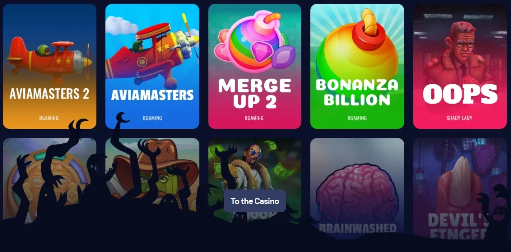 Voorbeeld van de affiliate-landingspagina van Gamblii Casino Online